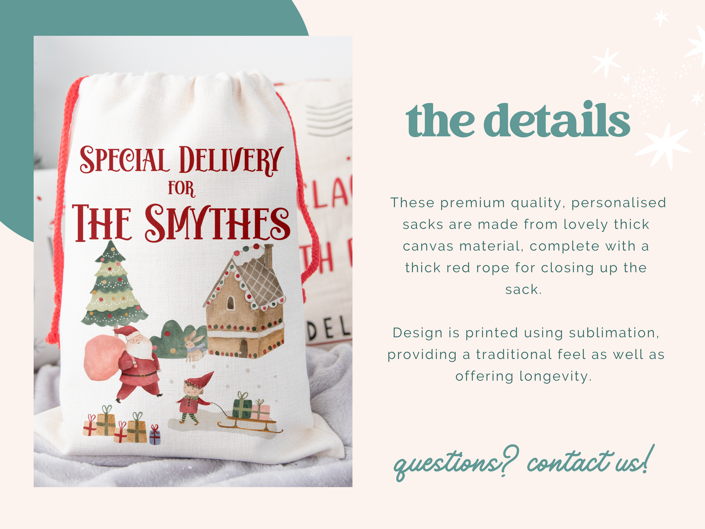 PERSONALISED CHRISTMAS SACK | Santa's Village