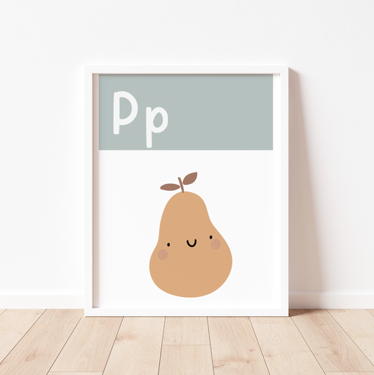 P IS FOR PEAR - Alphabet Print