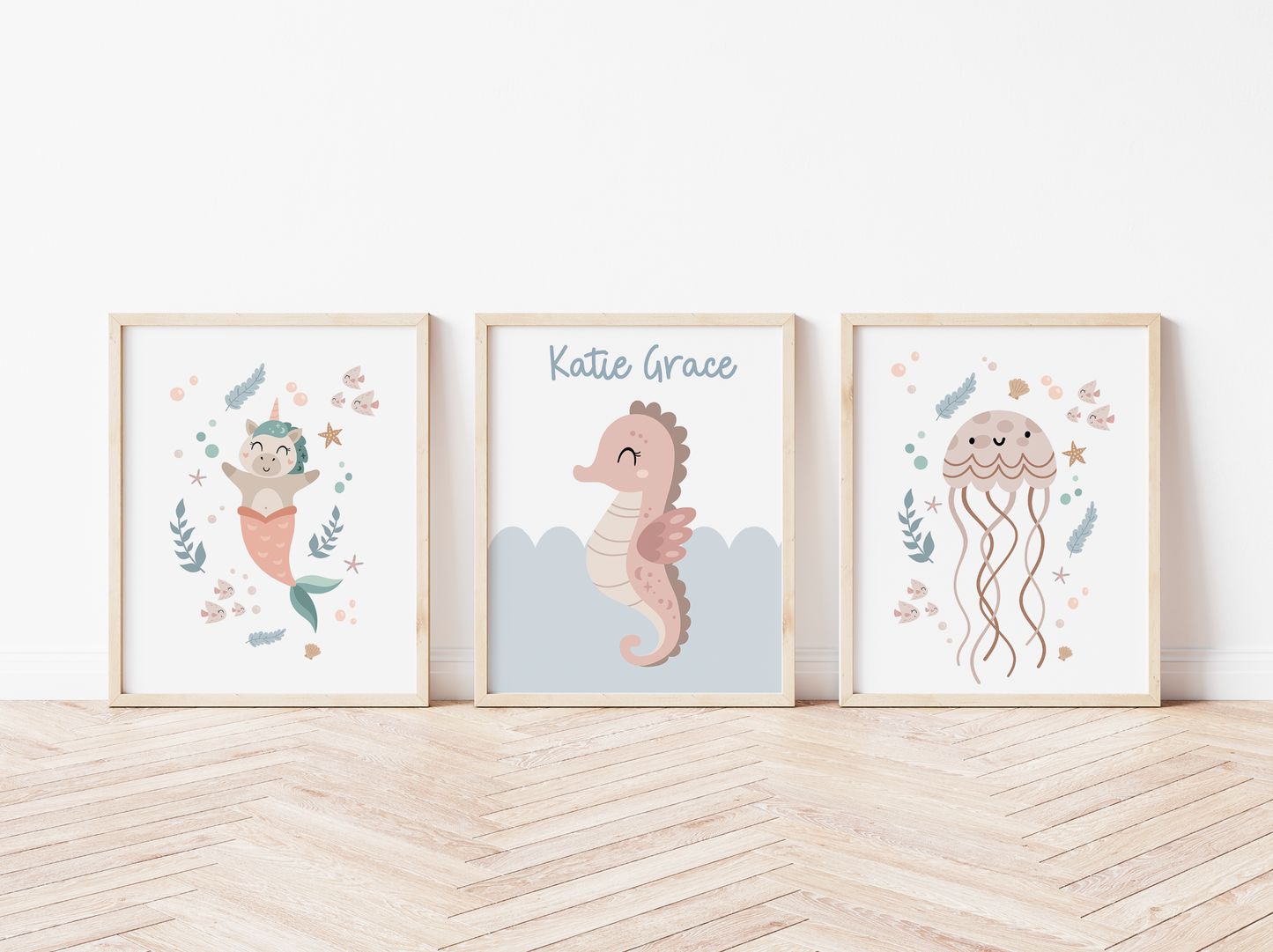 NAMED SEAHORSE Print Set