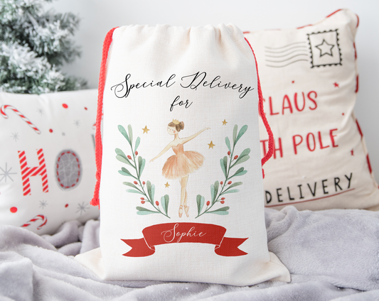 PERSONALISED CHRISTMAS SACK | Sugarplum Fairy
