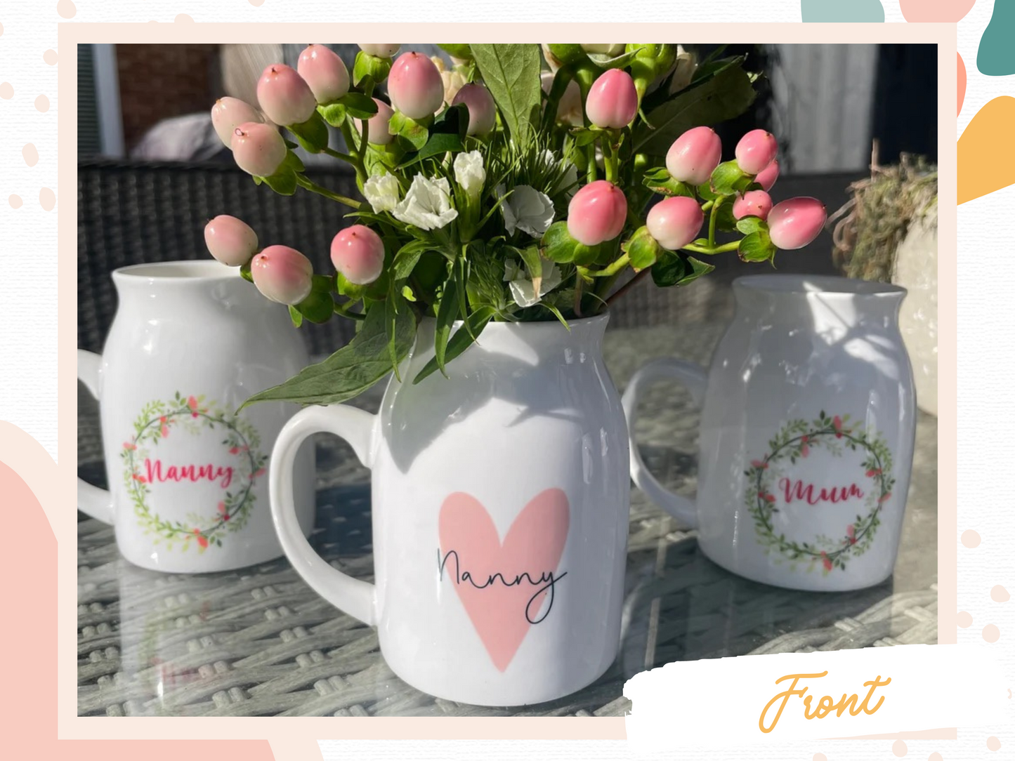 Personalised Mini Vase | Heart Design