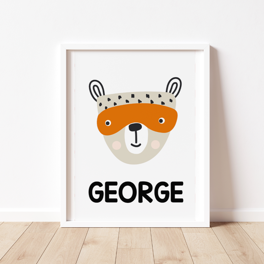 NAMED SUPERHERO ANIMAL PRINT