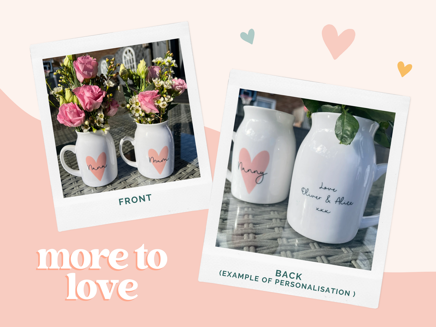 Personalised Mini Vase | Heart Design
