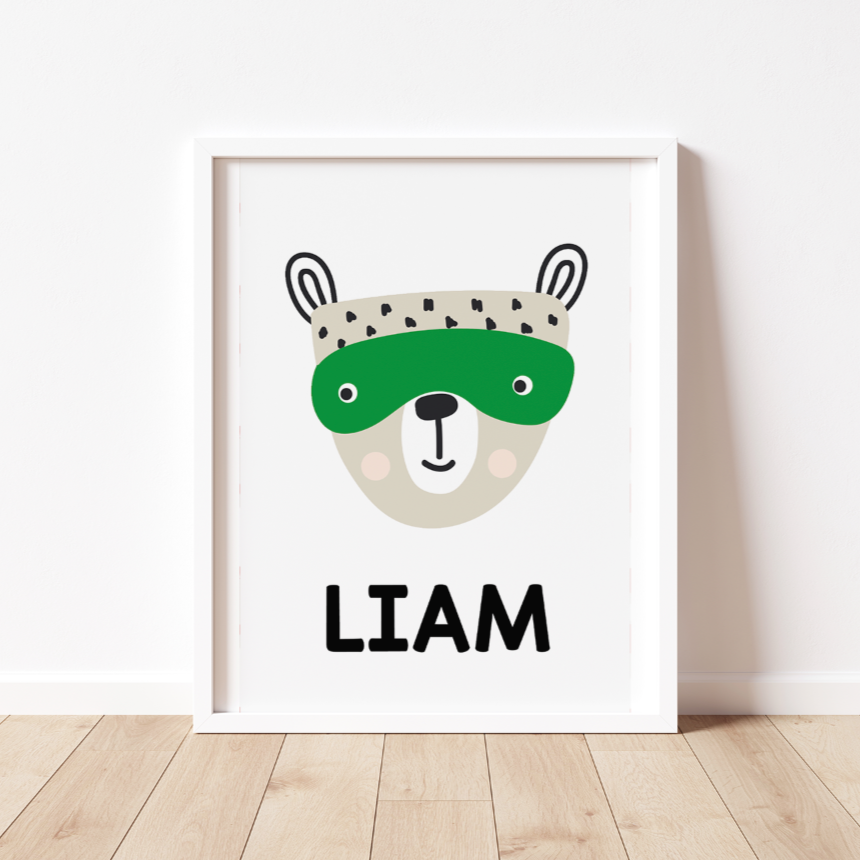 NAMED SUPERHERO ANIMAL PRINT
