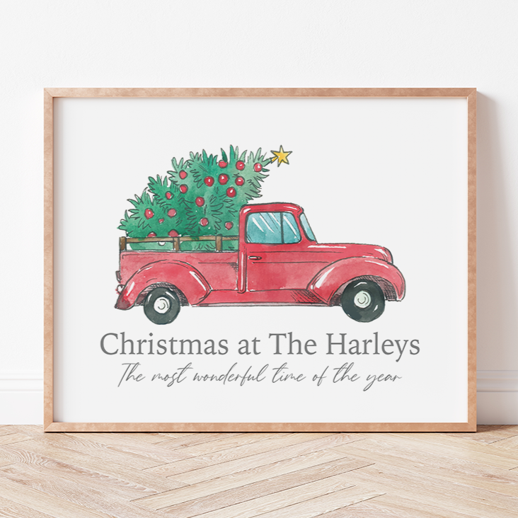 PERSONALISED CHRISTMAS TRUCK Print