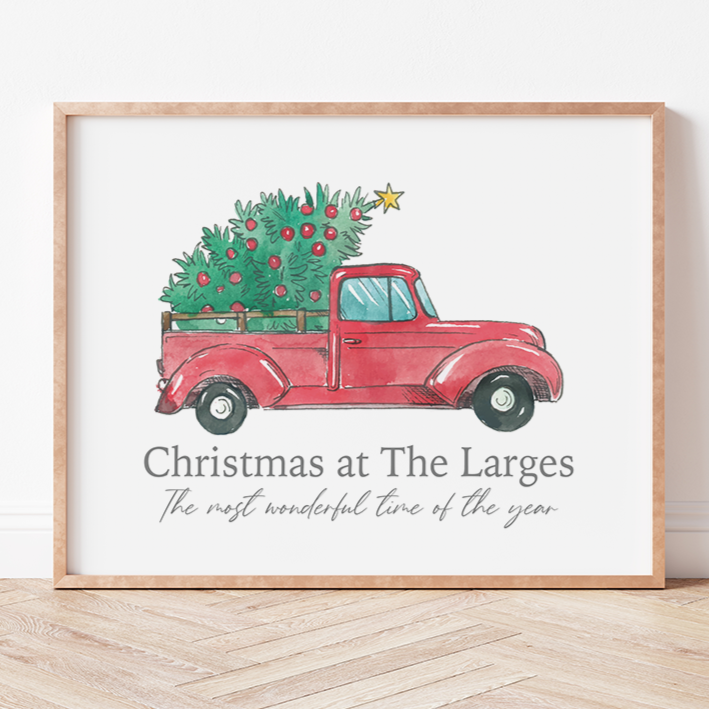 PERSONALISED CHRISTMAS TRUCK Print