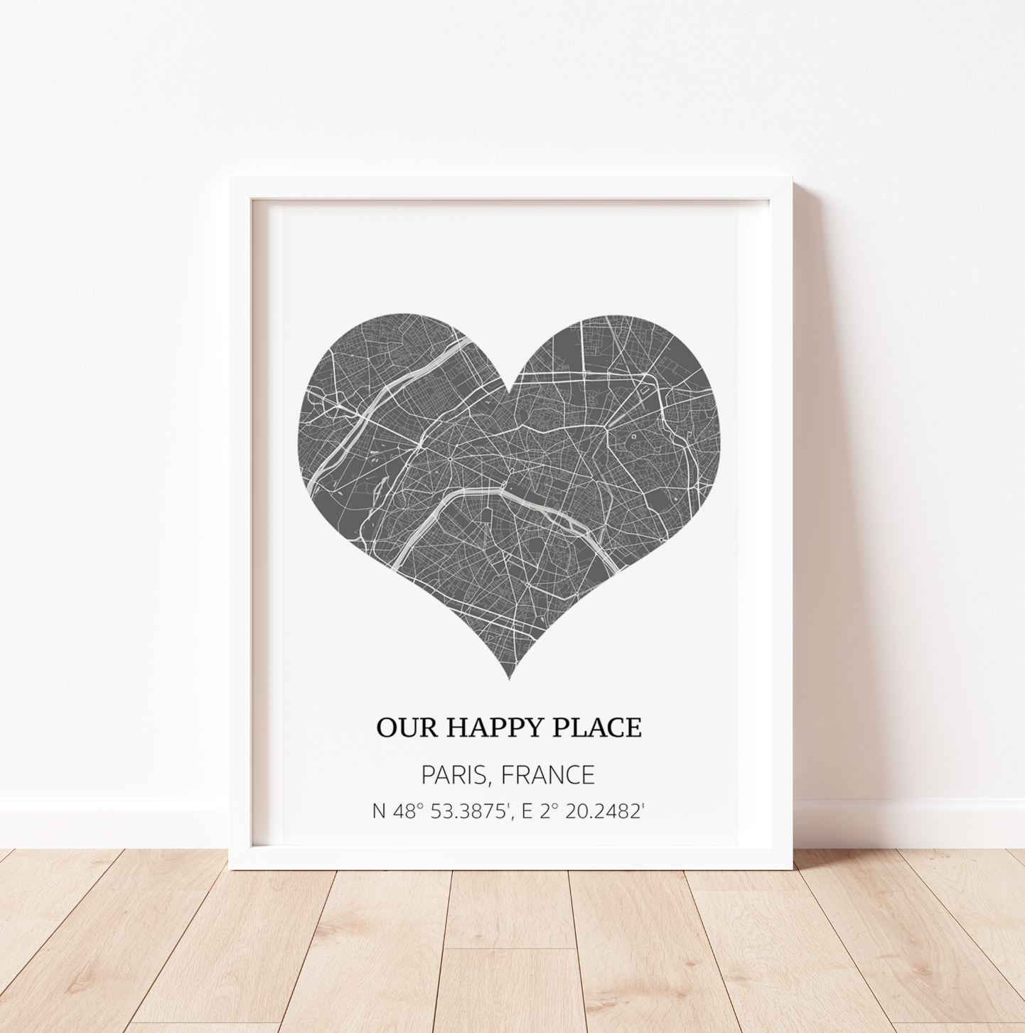 PERSONALISED HEART MAP Print
