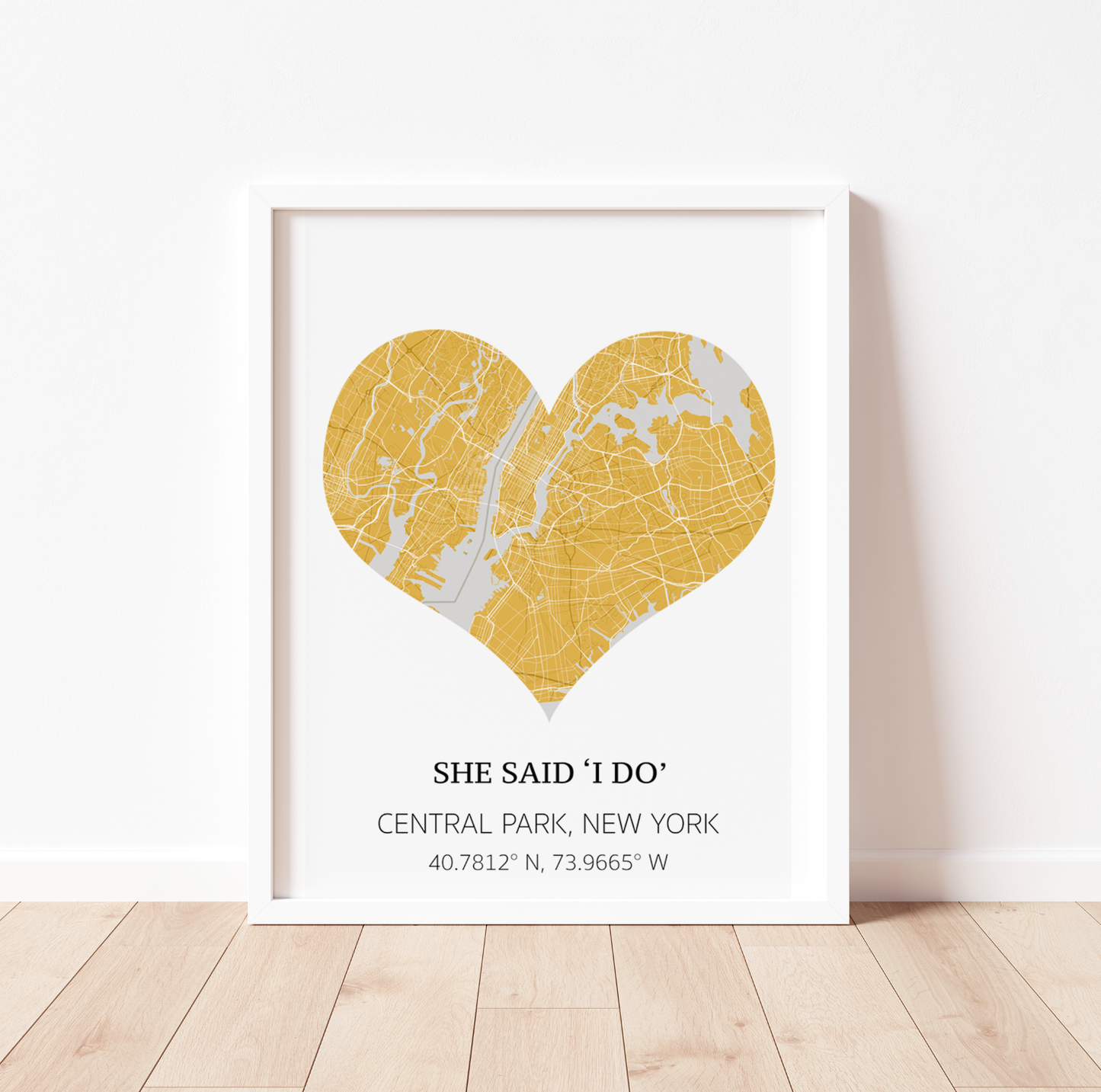 PERSONALISED HEART MAP Print