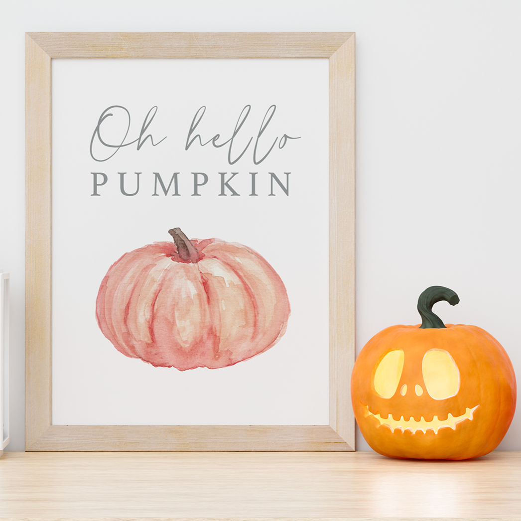 OH HELLO PUMPKIN Print