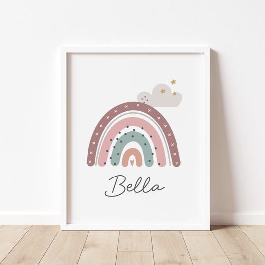 PERSONALISED Cute Rainbow Print
