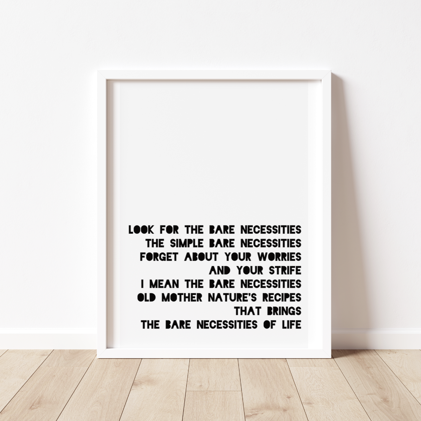 BARE NECESSITIES Print