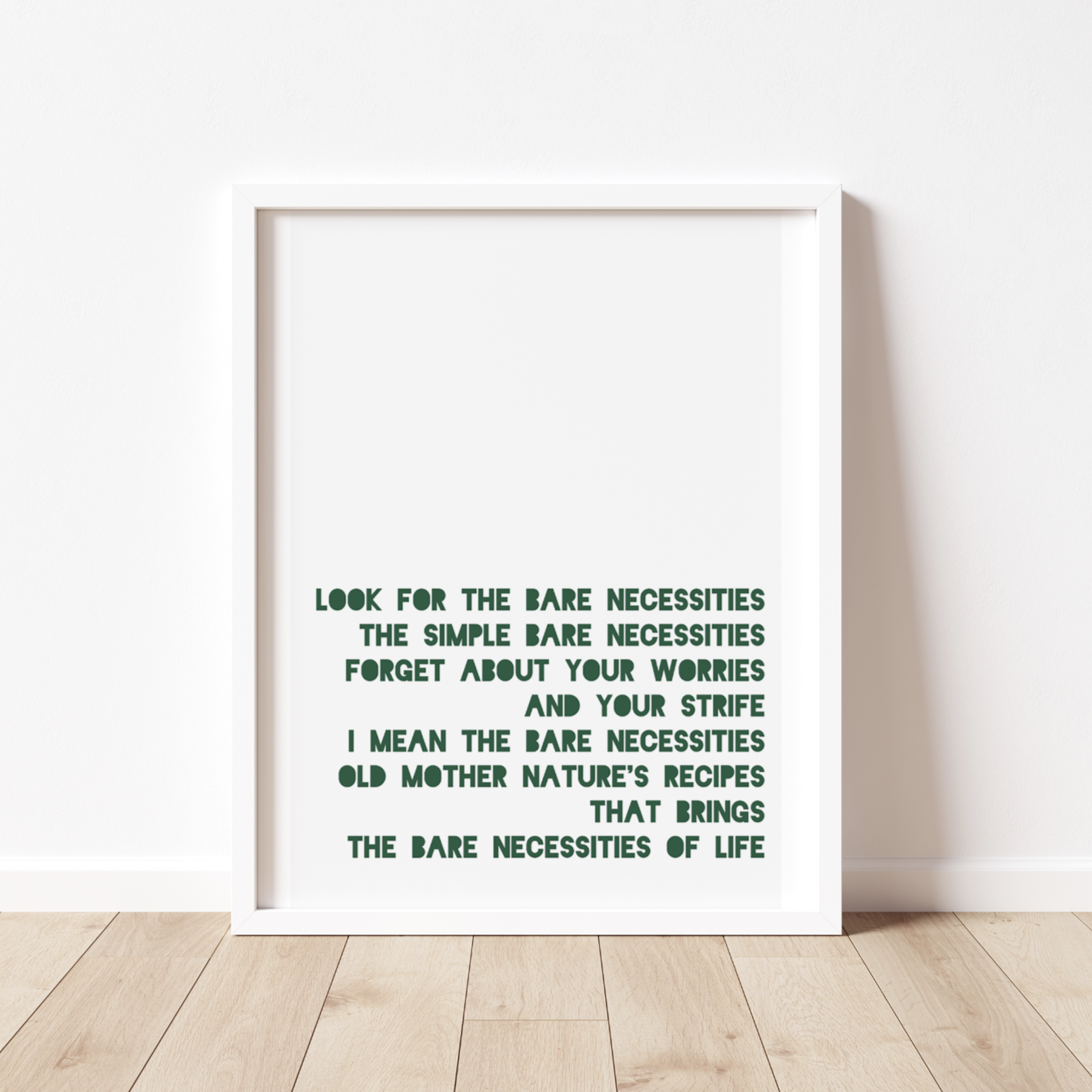 BARE NECESSITIES Print