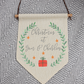 Personalised Christmas Linen Hanging Pennant | Christmas at The...