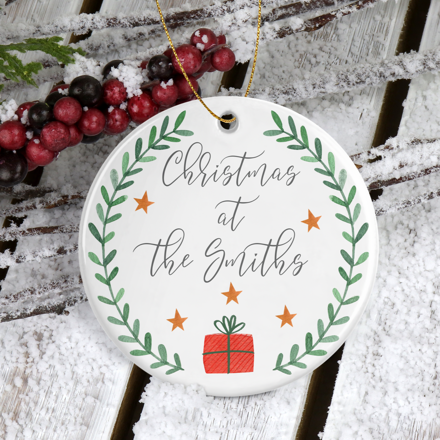 Personalised Ceramic Tree Decoration | Christmas at the...