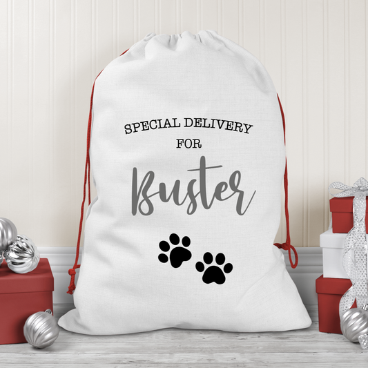 PERSONALISED CHRISTMAS SACK FOR PETS | Special Delivery For...