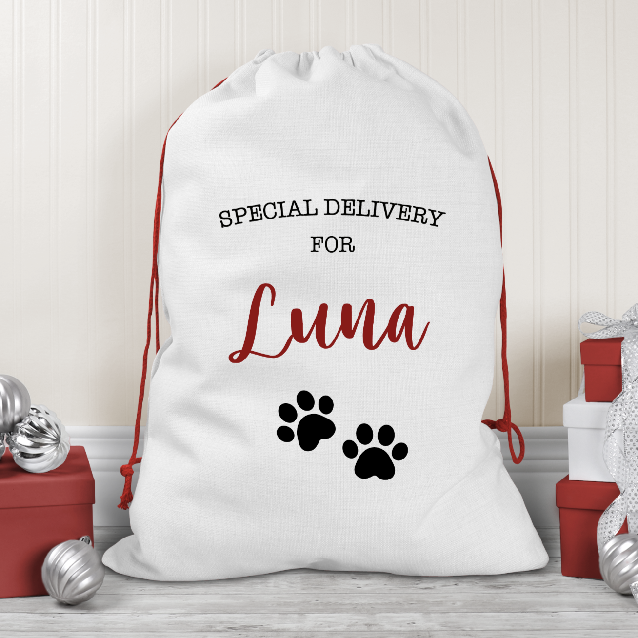 PERSONALISED CHRISTMAS SACK FOR PETS | Special Delivery For...