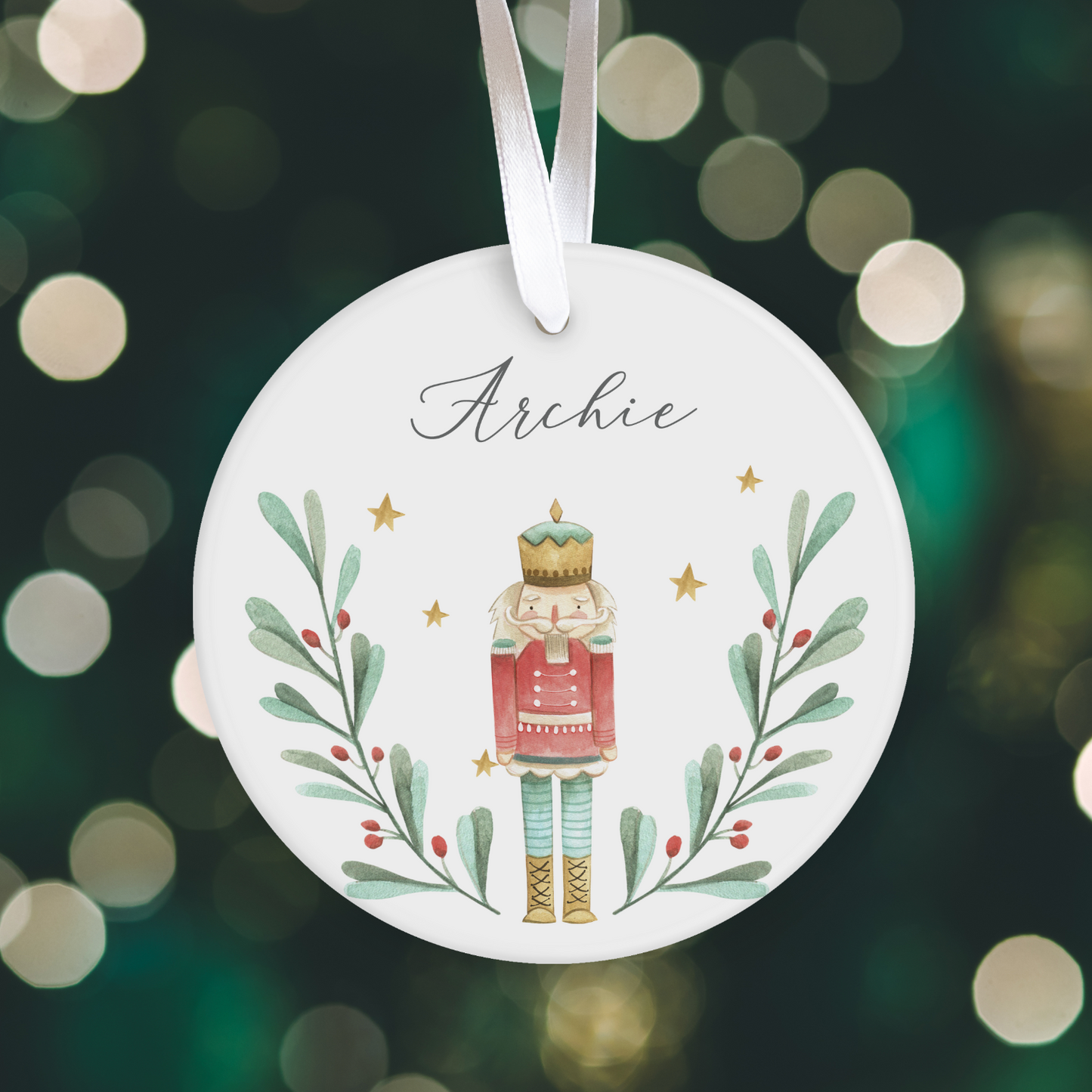 Personalised Ceramic Tree Decoration | Nutcracker