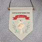 Personalised Christmas Linen Hanging Pennant | SANTA PLEASE STOP HERE Nutcracker Design