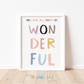 YOU ARE ALL KINDS OF WONDERFUL Print