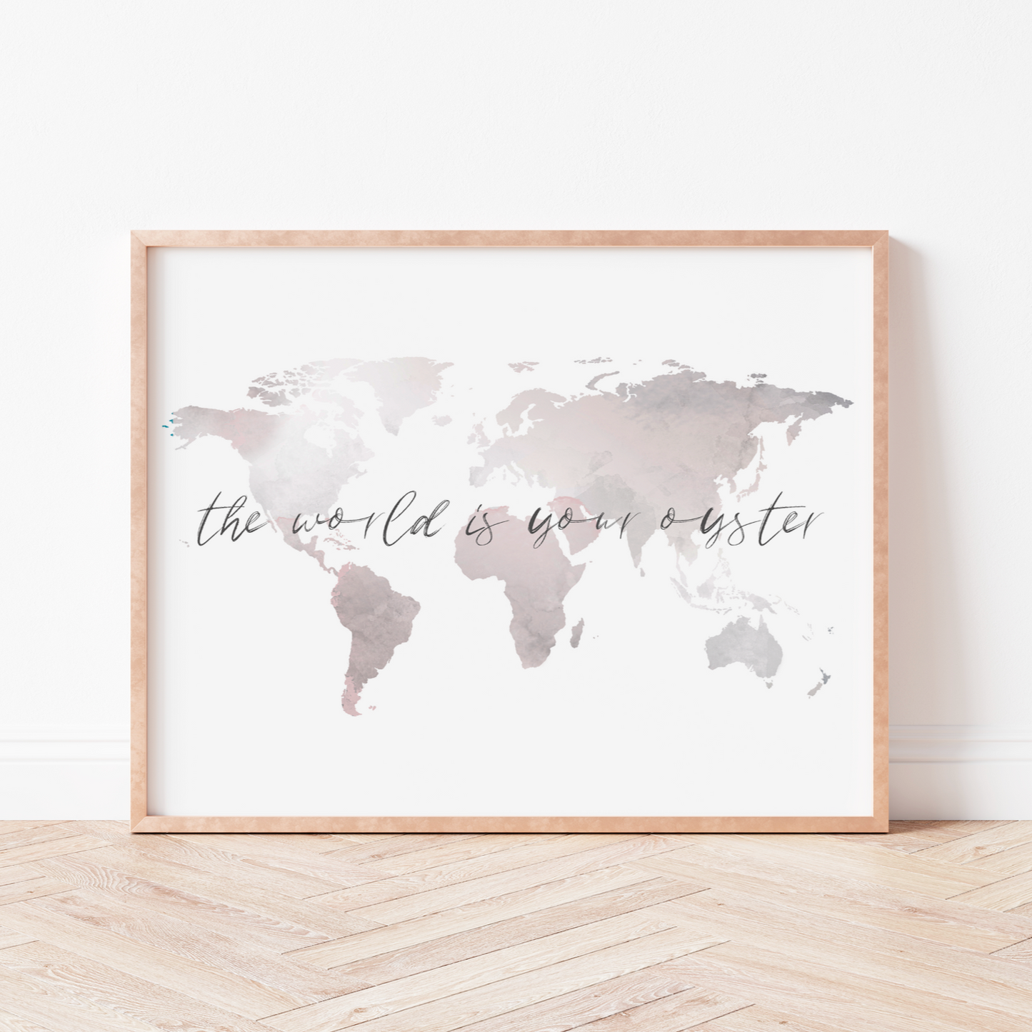 THE WORLD IS YOUR OYSTER Map Print