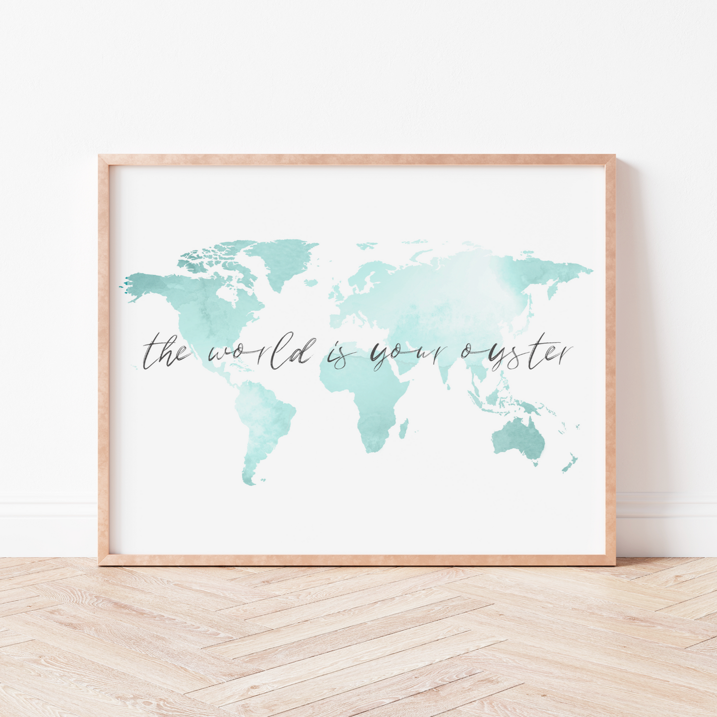 THE WORLD IS YOUR OYSTER Map Print
