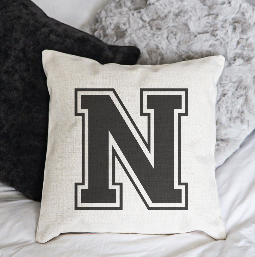PERSONALISED VARSITY INITIAL Cushion