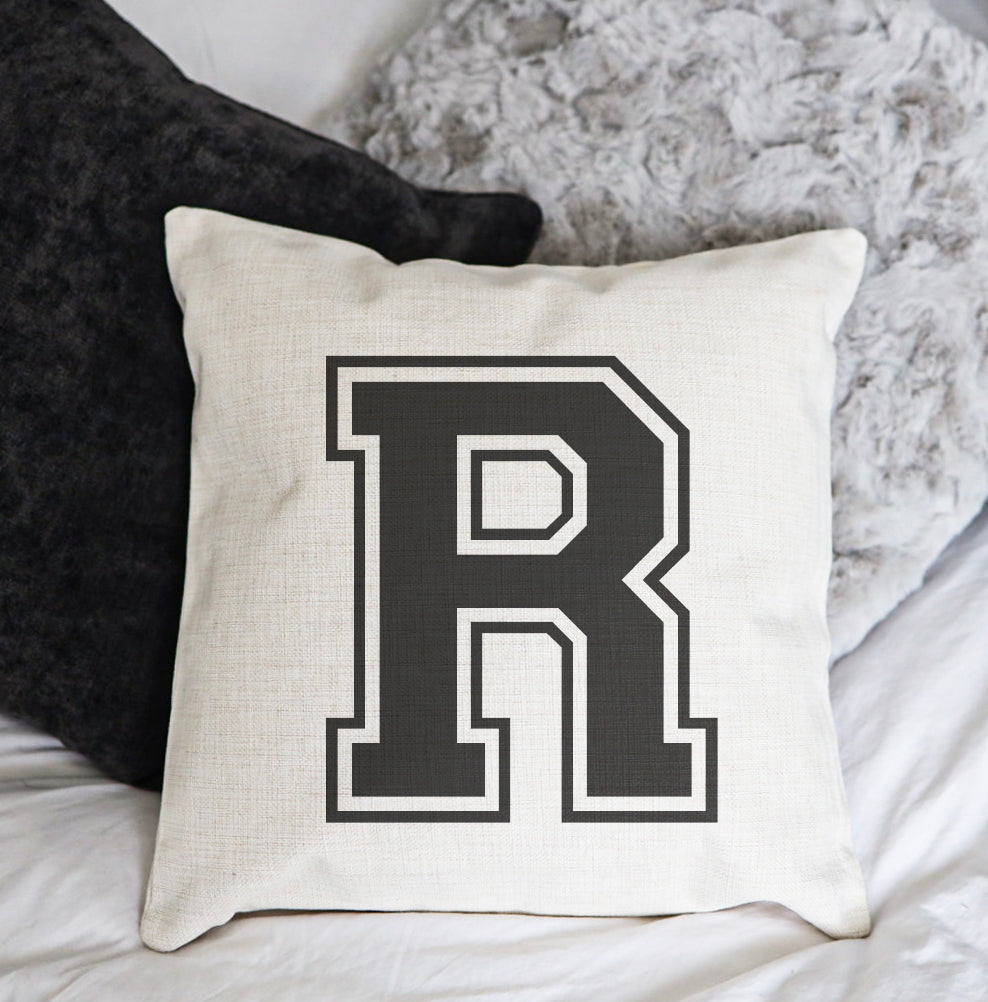 PERSONALISED VARSITY INITIAL Cushion