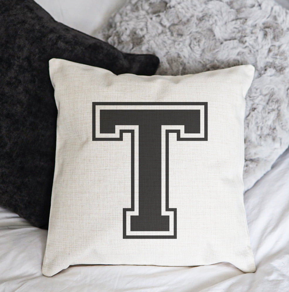 PERSONALISED VARSITY INITIAL Cushion