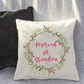 PERSONALISED FLORAL WREATH Cushion