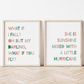 PRINT SET | What if I Fall? & She is Sunshine