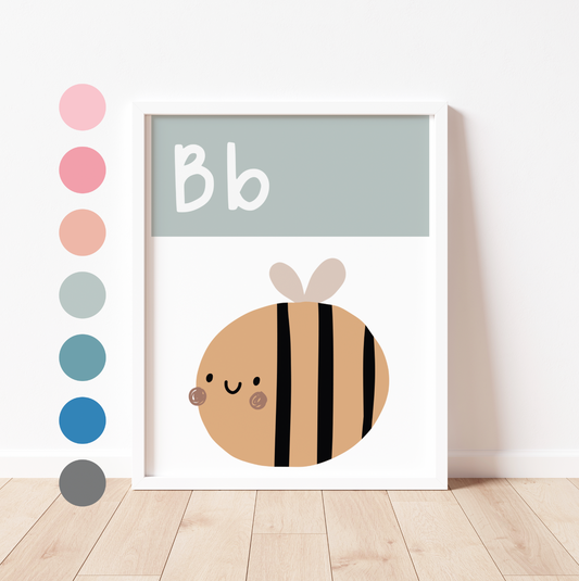 B IS FOR BEE - Alphabet Print