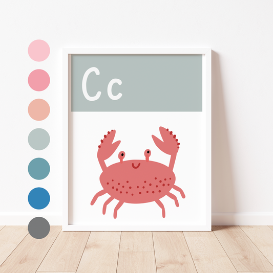 C IS FOR CRAB - Alphabet Print