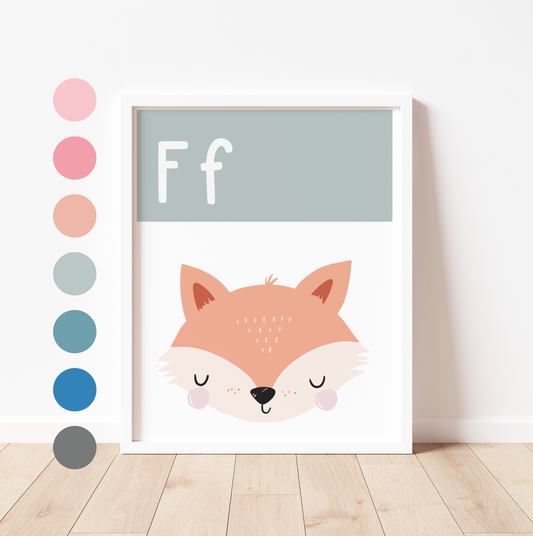 F IS FOR FOX - Alphabet Print