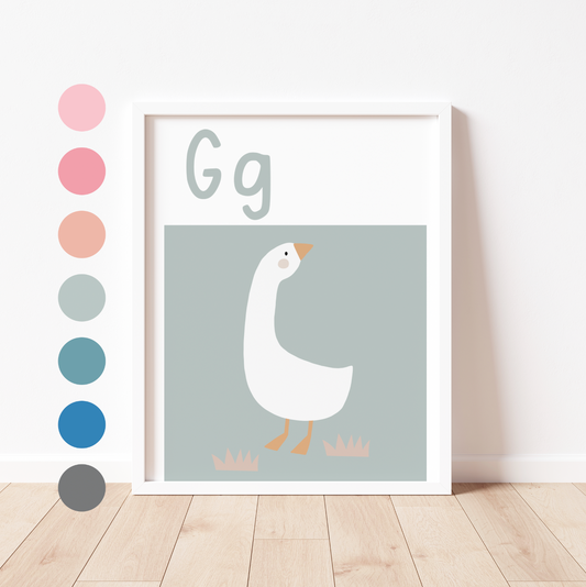 G IS FOR GOOSE - Alphabet Print