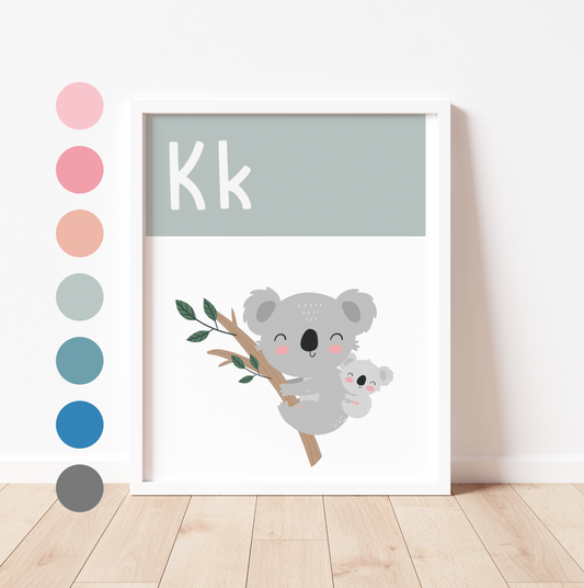 K IS FOR KOALA - Alphabet Print