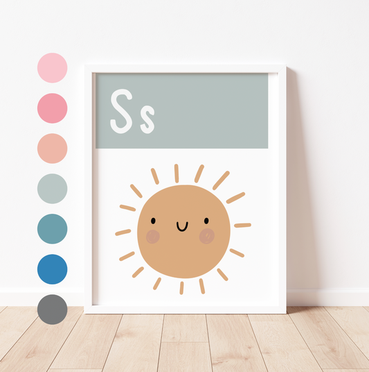 S IS FOR SUNSHINE - Alphabet Print