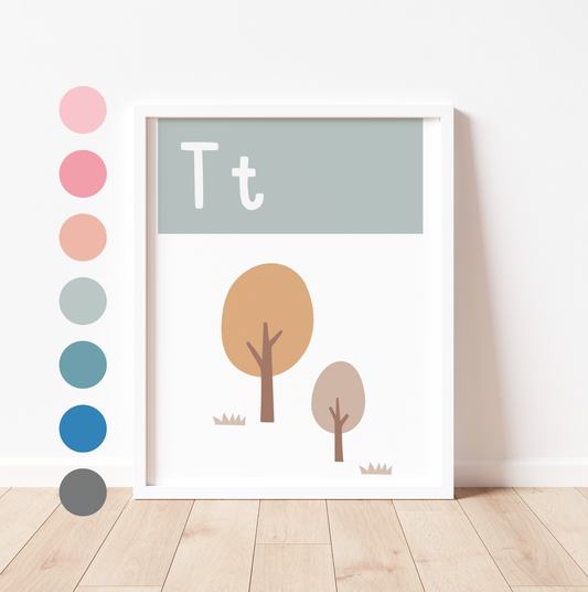T IS FOR TREES - Alphabet Print