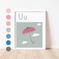 U IS FOR UMBRELLA - Alphabet Print