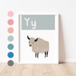 Y IS FOR YAK - Alphabet Print