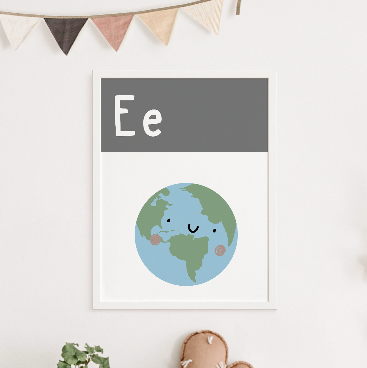 E IS FOR EARTH - Alphabet Print