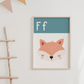 F IS FOR FOX - Alphabet Print