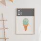 I IS FOR ICECREAM - Alphabet Print