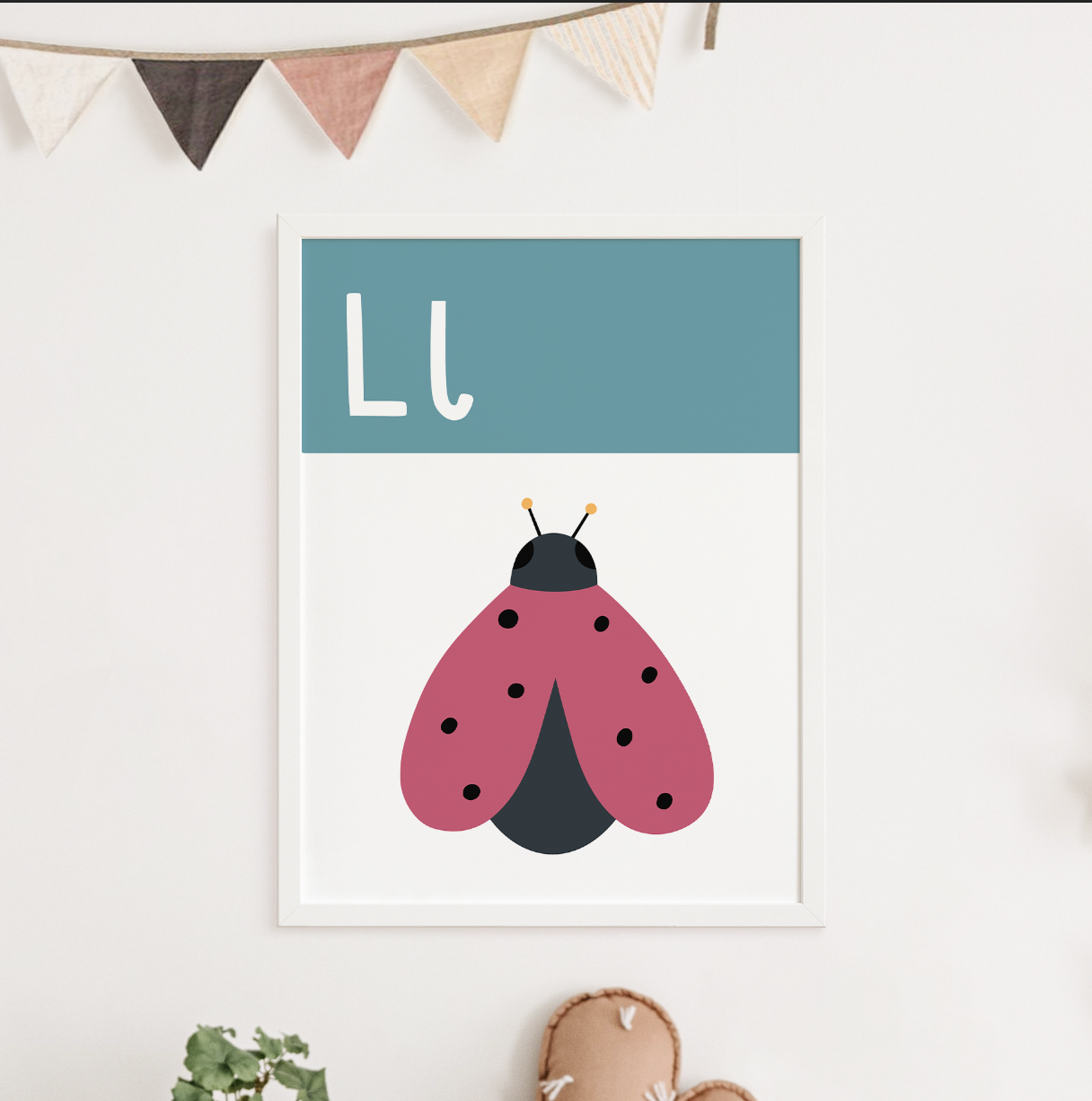 L IS FOR LADYBIRD - Alphabet Print