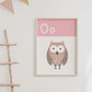 O IS FOR OWL - Alphabet Print