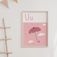 U IS FOR UMBRELLA - Alphabet Print