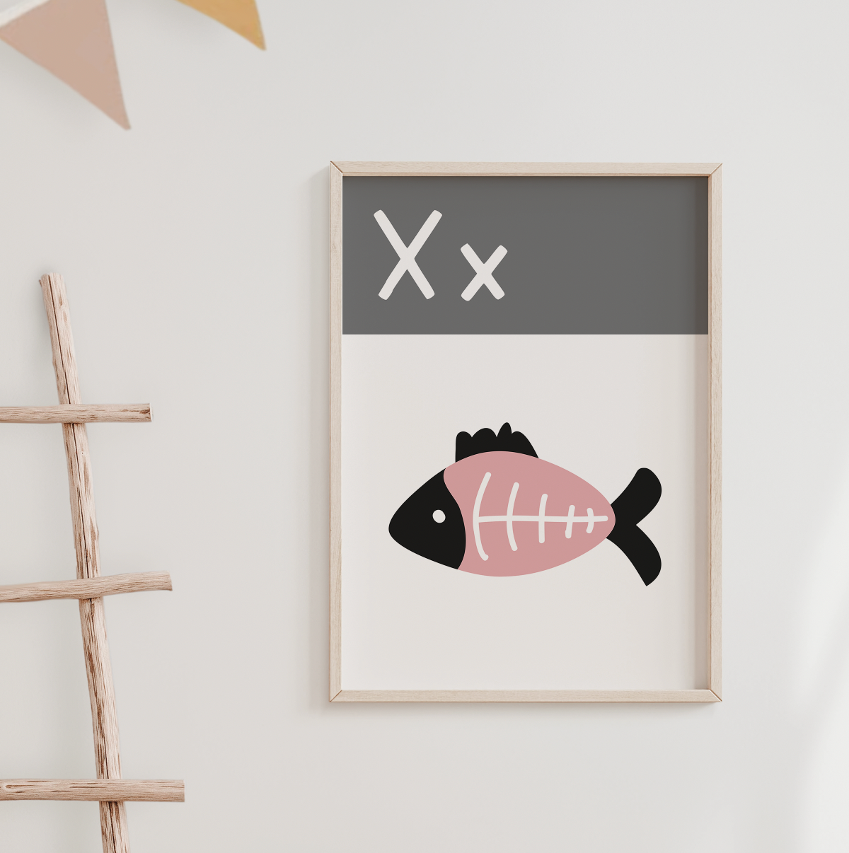 X IS FOR XRAY FISH - Alphabet Print