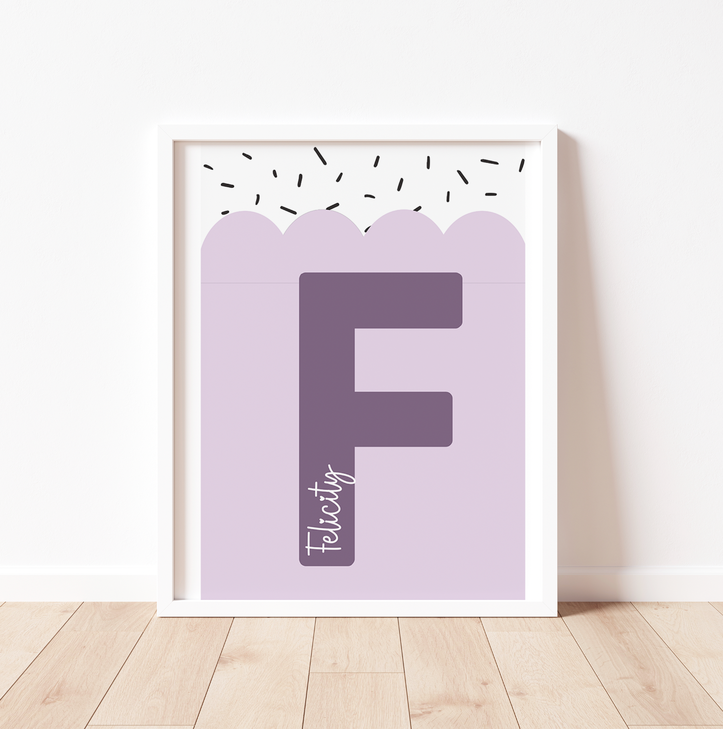 SCALLOPED NAMED INITIAL Print