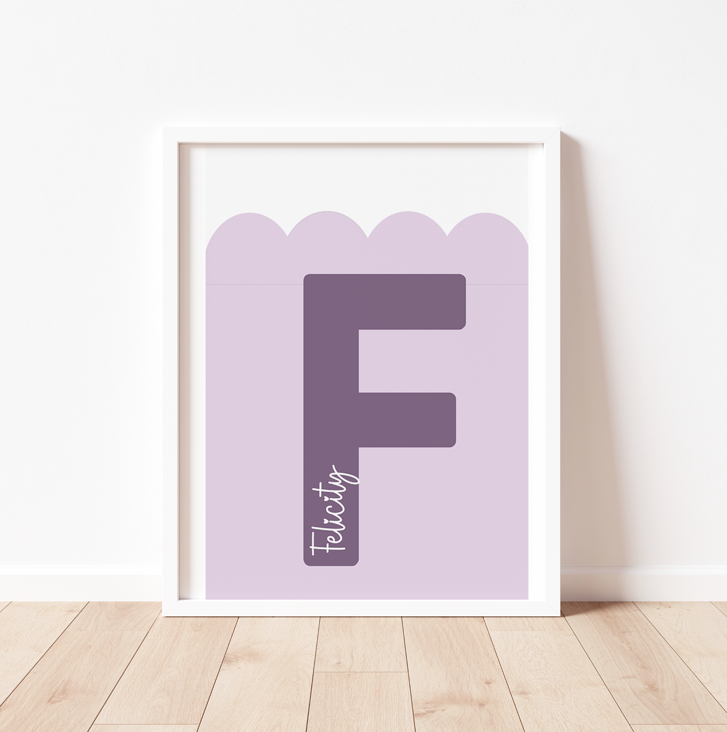 SCALLOPED NAMED INITIAL Print