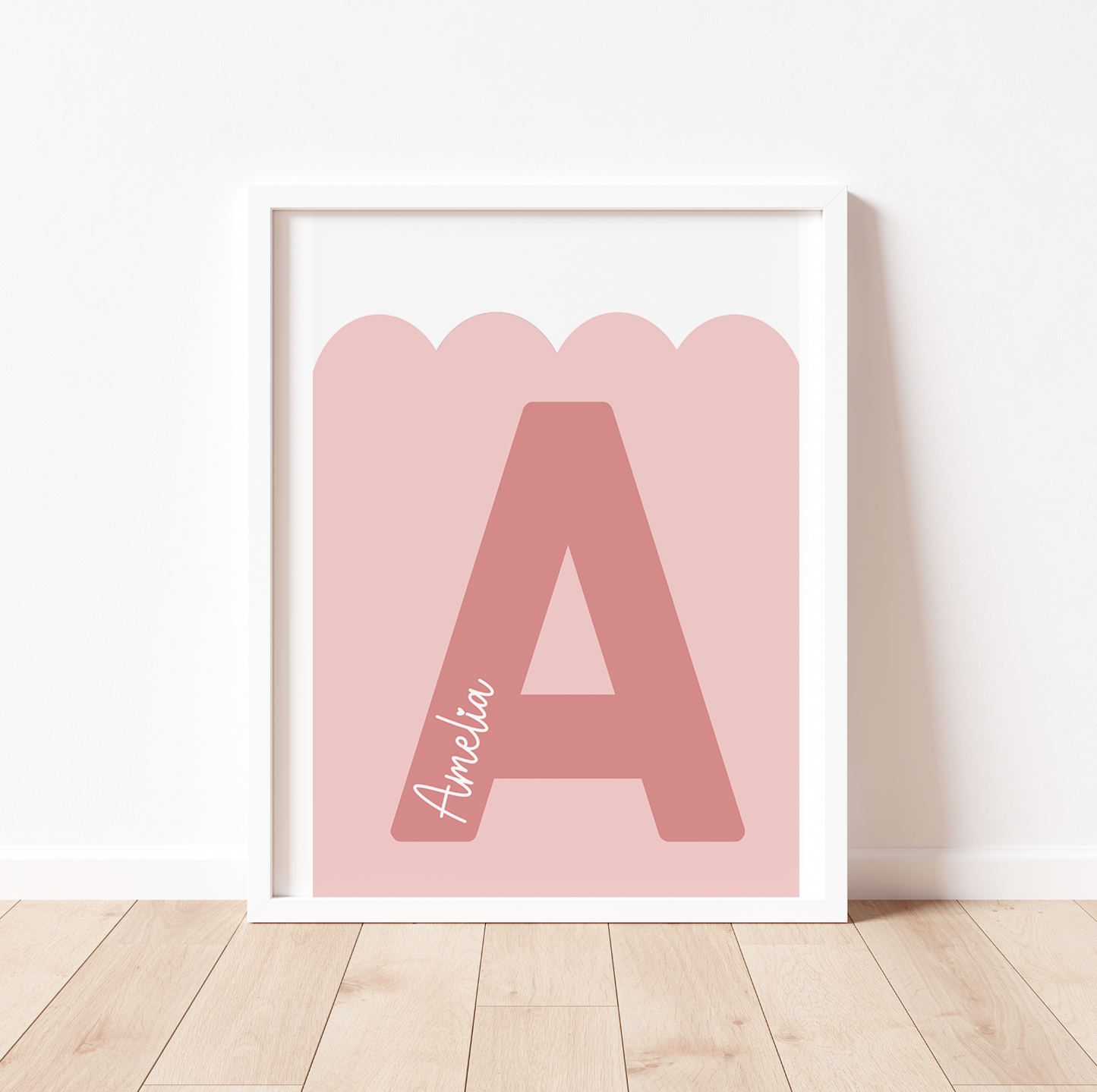 SCALLOPED NAMED INITIAL Print