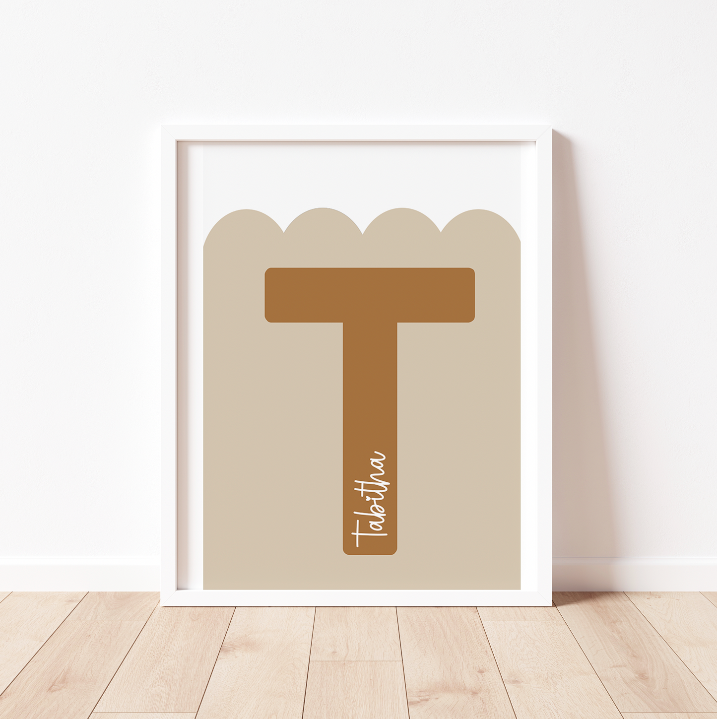 SCALLOPED NAMED INITIAL Print